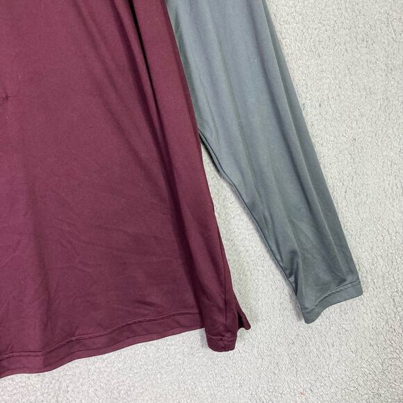 Men's Colosseum Denso Maroon/Gray Quarter-Zip Pullover Windbreaker Jacket Sz XXL - Picture 4 of 7